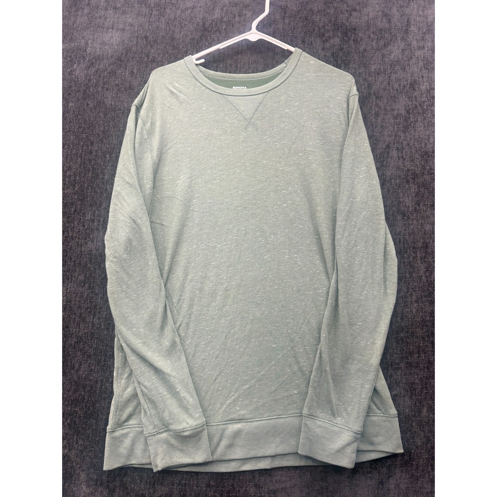 Sonoma Sweatshirt Mens Large Sage Green Long Sleeve Everyday Wear Crew Neck
